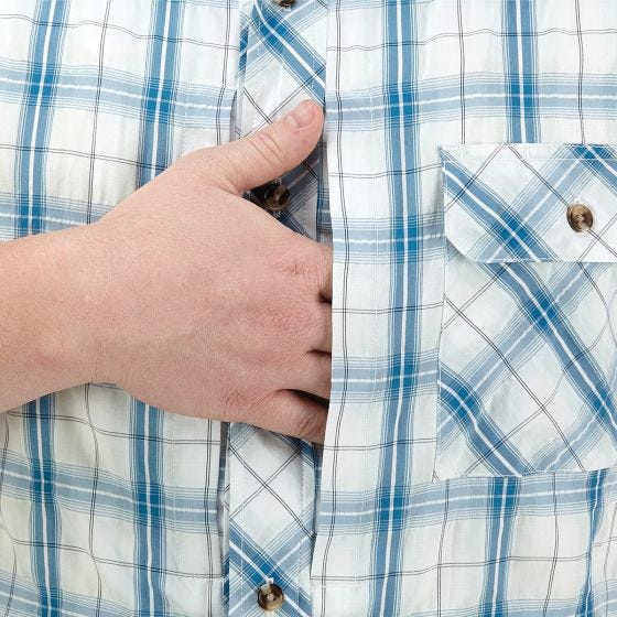 Camisa abotonada de manga corta Propper Covert en Mallard Plaid