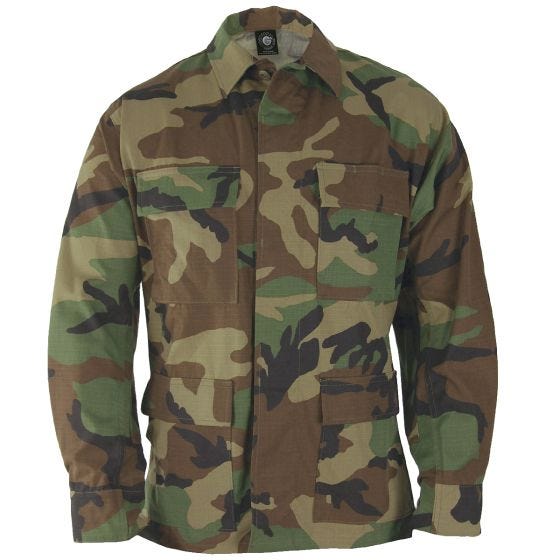 Chaqueta de uniforme de Ripstop de polialgodón Propper BDU en Woodland