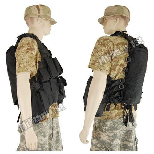 Chaleco de asalto Mil-Tec South African en negro