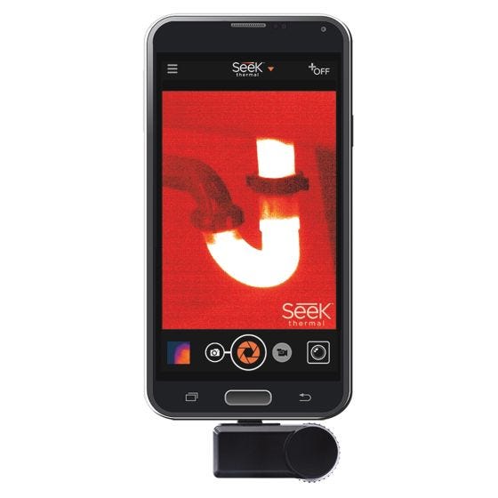 Cámara térmica ultraligera para smartphone Android Seek Thermal en negro