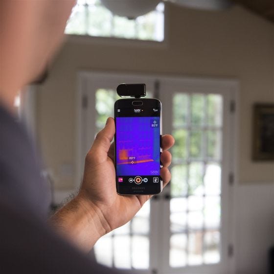 Cámara térmica ultraligera para smartphone Android Seek Thermal en negro