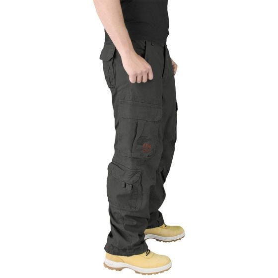 Pantalones Surplus Airborne Vintage lavados a la piedra en negro