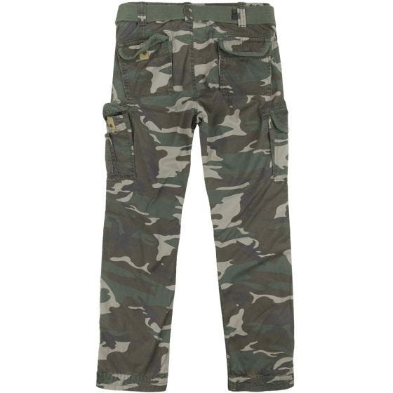 Pantalones Surplus Premium Slimmy en Woodland desgastado