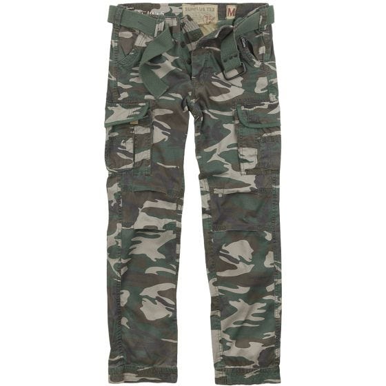 Pantalones Surplus Premium Slimmy en Woodland desgastado