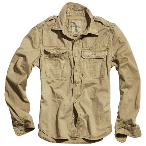 Camisa de manga larga Surplus Raw Vintage en beige