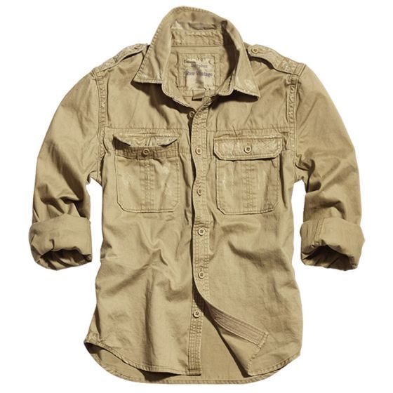 Camisa de manga larga Surplus Raw Vintage en beige