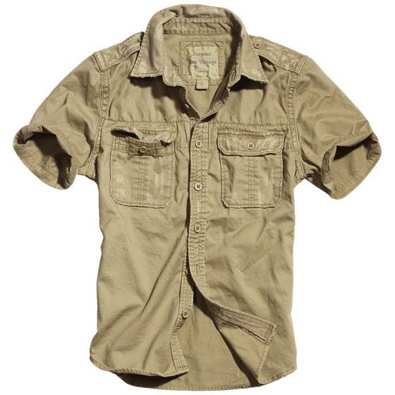 Camisa de manga corta Surplus Raw Vintage en beige