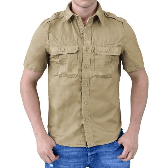 Camisa de manga corta Surplus Raw Vintage en beige