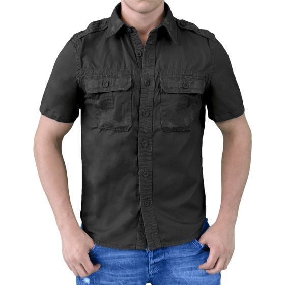 Camisa de manga corta Surplus Raw Vintage en negro