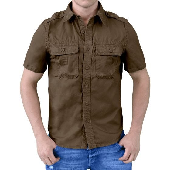 Camisa de manga corta Surplus Raw Vintage en marrón
