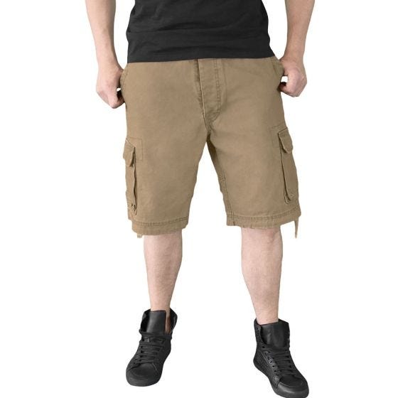 Pantalones cortos Surplus Vintage lavados a la piedra en beige