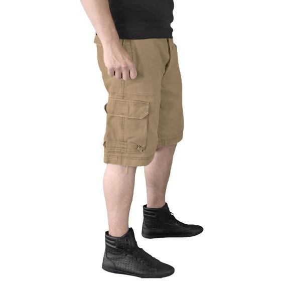Pantalones cortos Surplus Vintage lavados a la piedra en beige