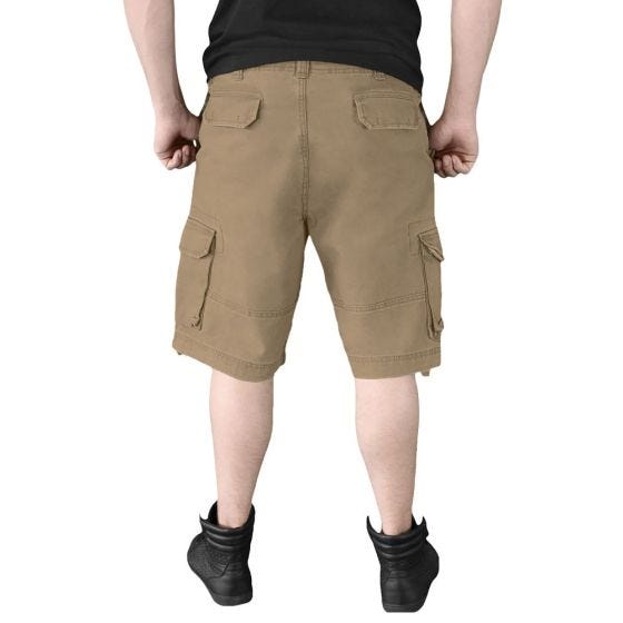 Pantalones cortos Surplus Vintage lavados a la piedra en beige