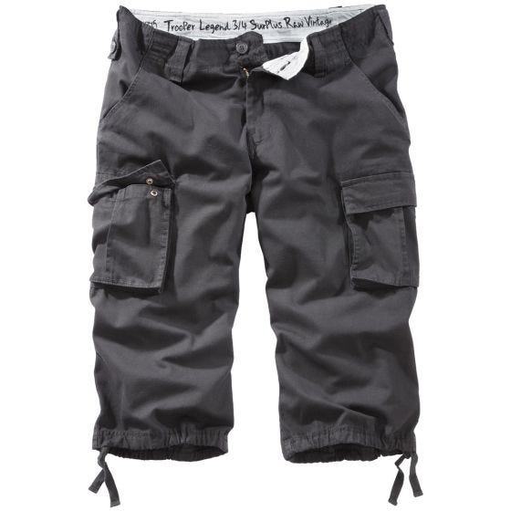 Pantalones piratas Surplus Trooper Legend en negro desgastado