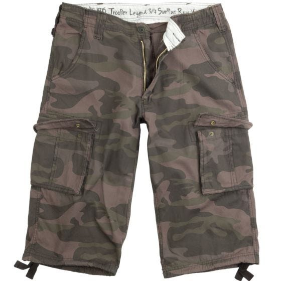 Pantalones piratas Surplus Trooper Legend en Black Camo
