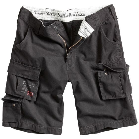 Pantalones cortos Surplus Trooper en negro desgastado