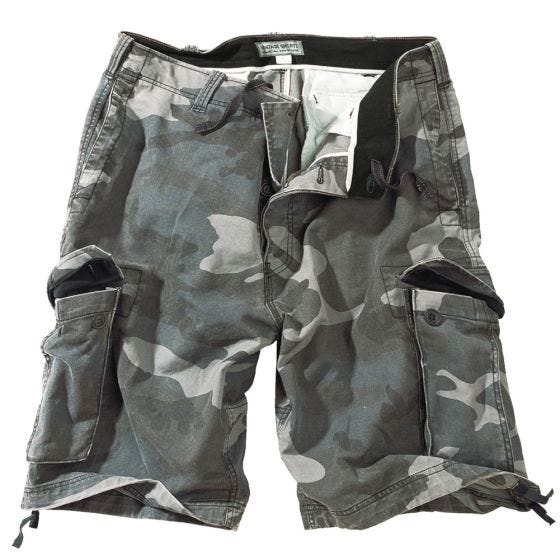 Pantalones cortos Surplus Vintage lavados a la piedra en Night Camo