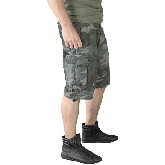 Pantalones cortos Surplus Vintage lavados a la piedra en Night Camo