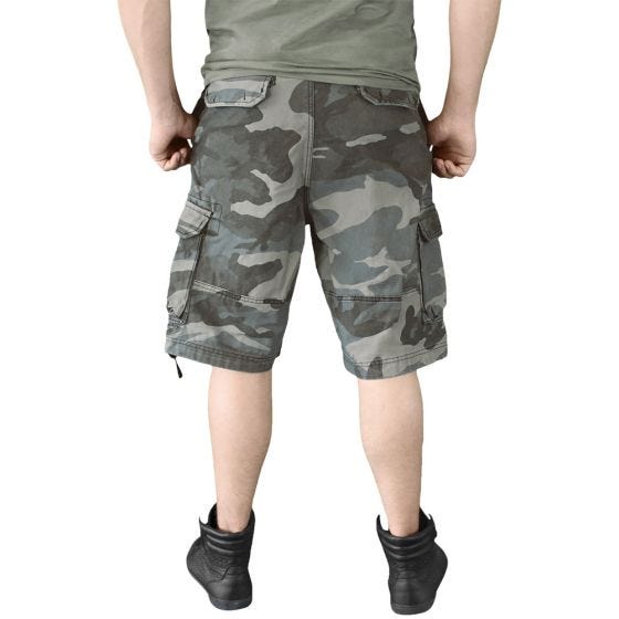 Pantalones cortos Surplus Vintage lavados a la piedra en Night Camo