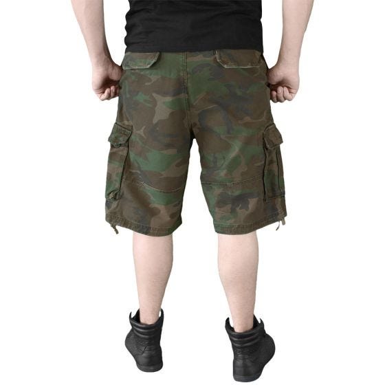 Pantalones cortos Surplus Vintage lavados a la piedra en Woodland