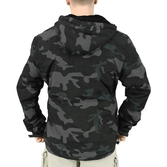 Chaqueta cortavientos con cremallera Surplus en Black Camo