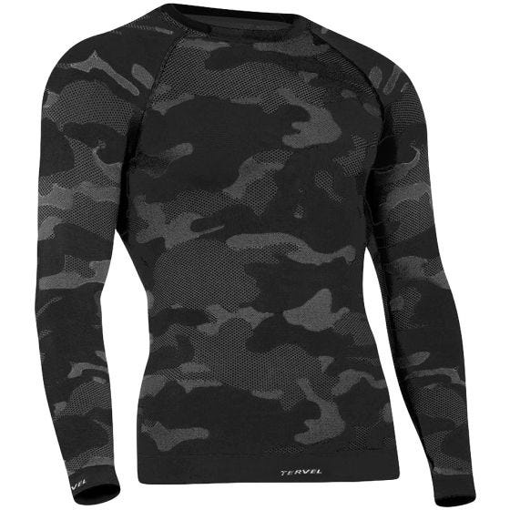 Camiseta táctica de manga larga Tervel Optiline en negro / gris