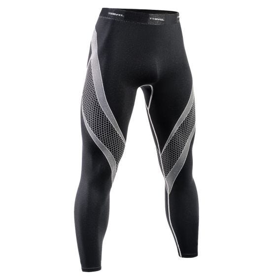 Leggings deportivos Tervel Optiline en negro / gris claro
