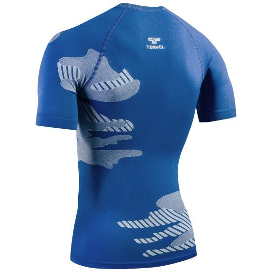 Camiseta ligera de manga corta Tervel Optiline en azul / blanco