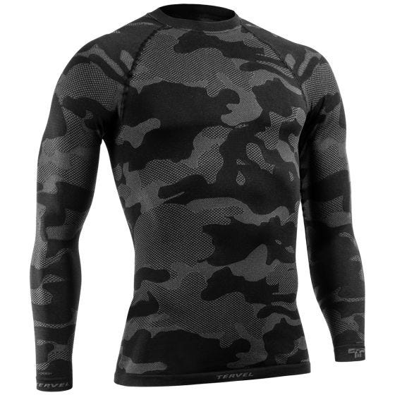 Camiseta táctica y ligera de manga larga Tervel Optiline en negro / gris
