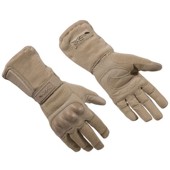 Guantes de combate Wiley X TAG-1 resistentes al fuego en Coyote