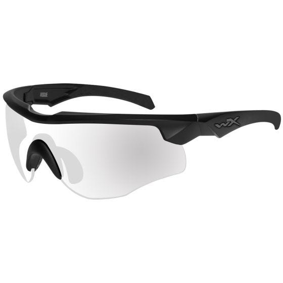 Wiley X WX Rogue Comm con lentes transparentes y montura en negro mate