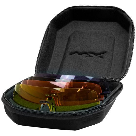 Wiley X WX Detection con lentes transparentes + amarillas + naranjas + moradas + cobre y montura en negro mate