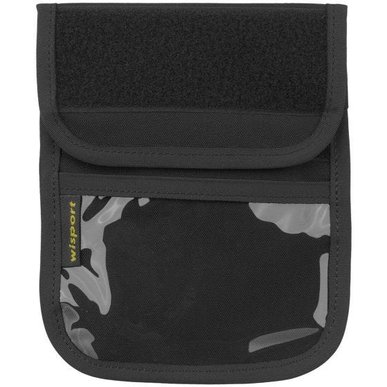 Funda de tarjeta de identificación para colgar al cuello Wisport Patrol en negro