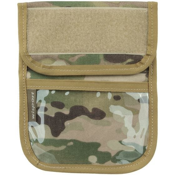 Funda de tarjeta de identificación para colgar al cuello Wisport Patrol en MultiCam