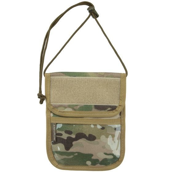 Funda de tarjeta de identificación para colgar al cuello Wisport Patrol en MultiCam