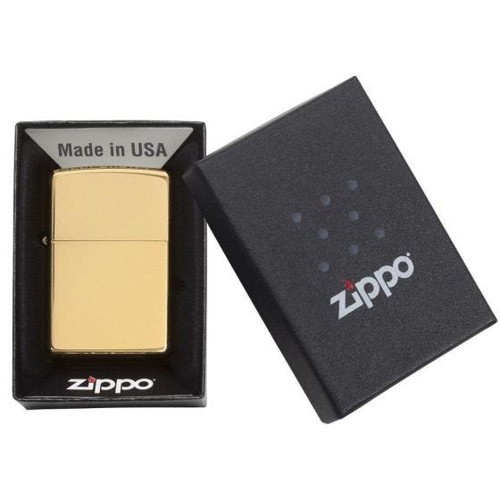 Mechero de latón muy pulido Zippo